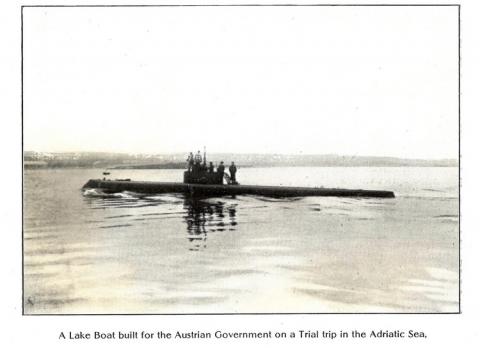 Lake built Austria's first two submarines 
